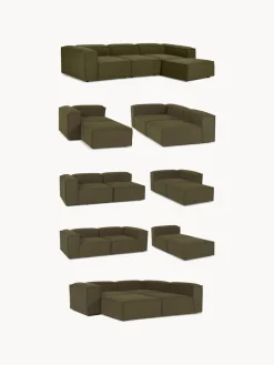 Diván modular en tejido bouclé Lennon