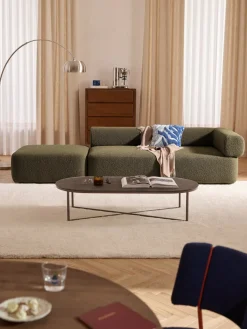 Diván modular en tejido bouclé Anton