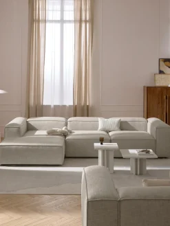 Diván rinconero modular de mezcla de lino Lennon