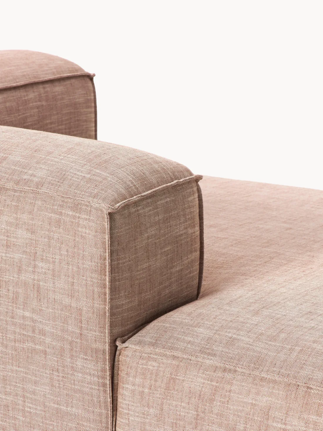 Diván rinconero modular de mezcla de lino Lennon