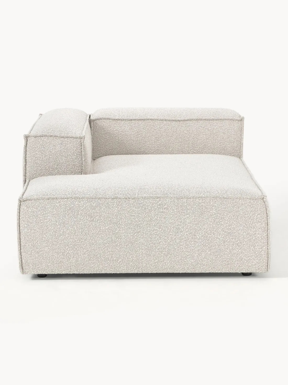 Diván rinconero modular en tejido bouclé Lennon