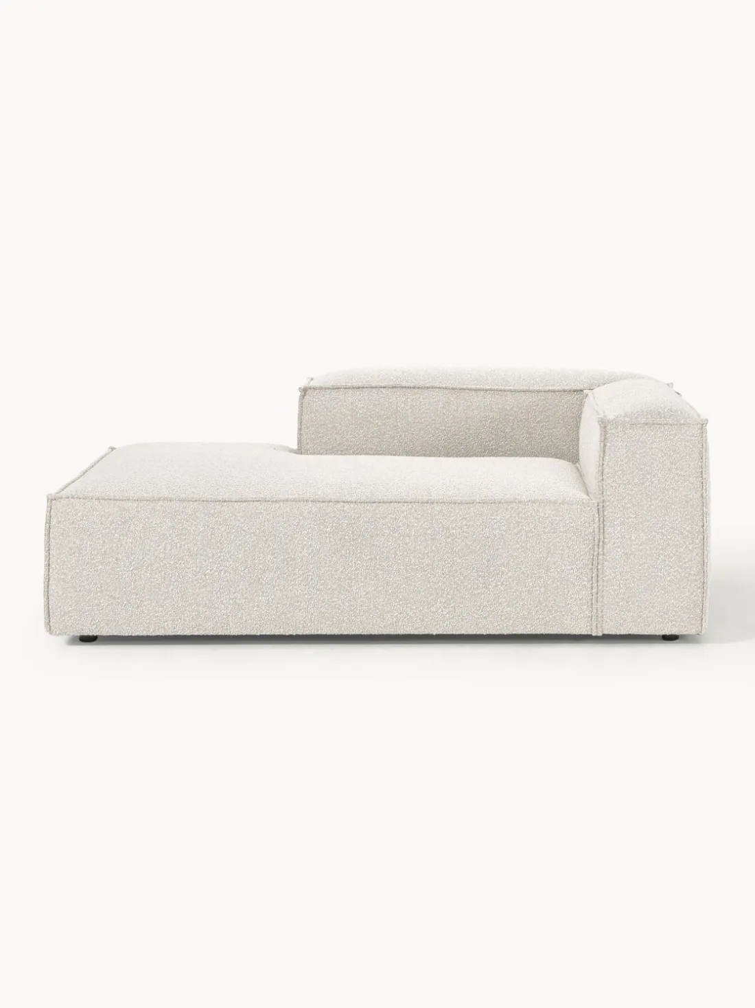 Diván rinconero modular en tejido bouclé Lennon