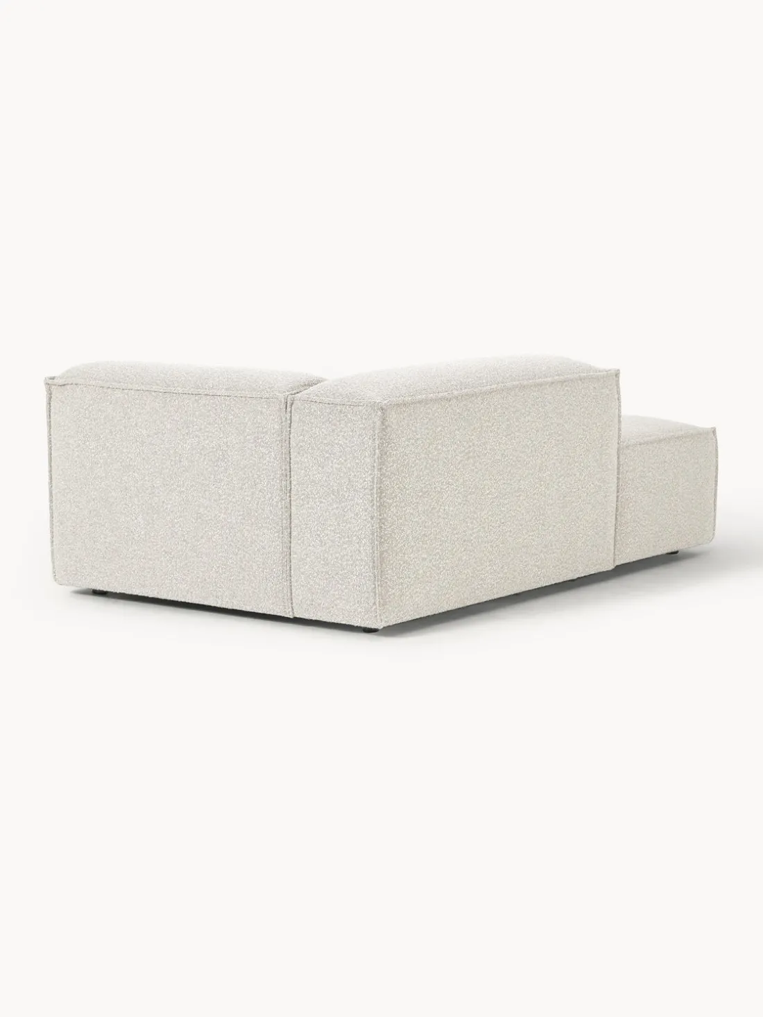 Diván rinconero modular en tejido bouclé Lennon