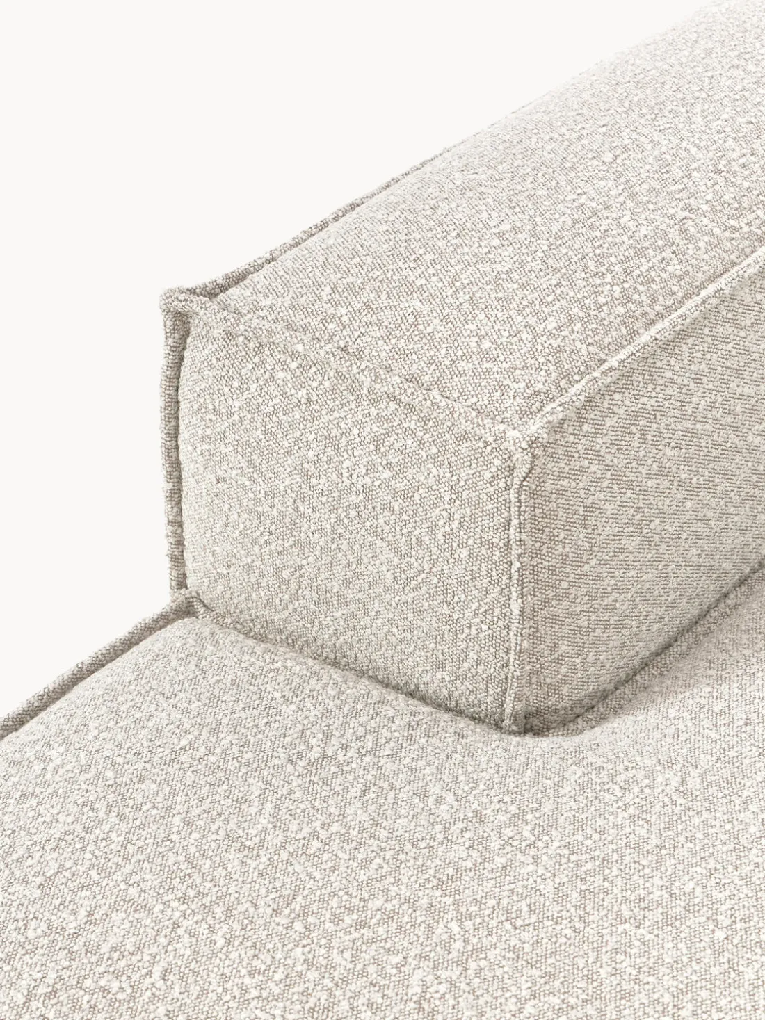 Diván rinconero modular en tejido bouclé Lennon