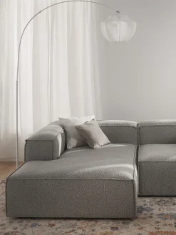 Diván rinconero modular en tejido bouclé Lennon