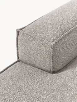 Diván rinconero modular en tejido bouclé Lennon