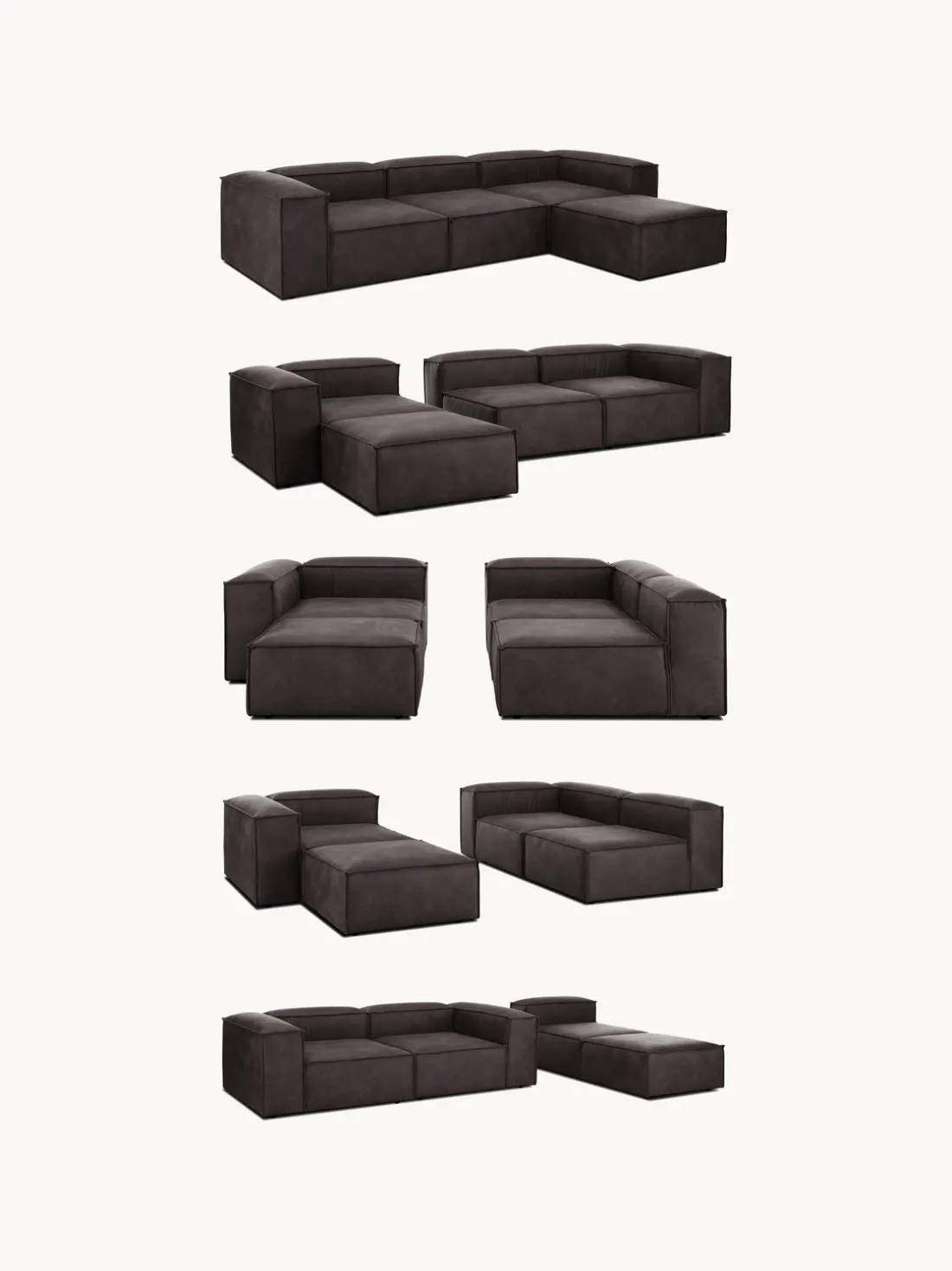 Diván sofá de cuero reciclado Lennon