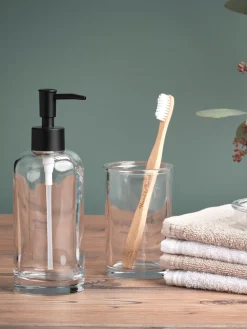 Dosificador de jabón de vidrio Clear