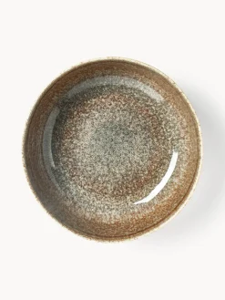 Ensaladera artesanal con esmalte reactivo Danza