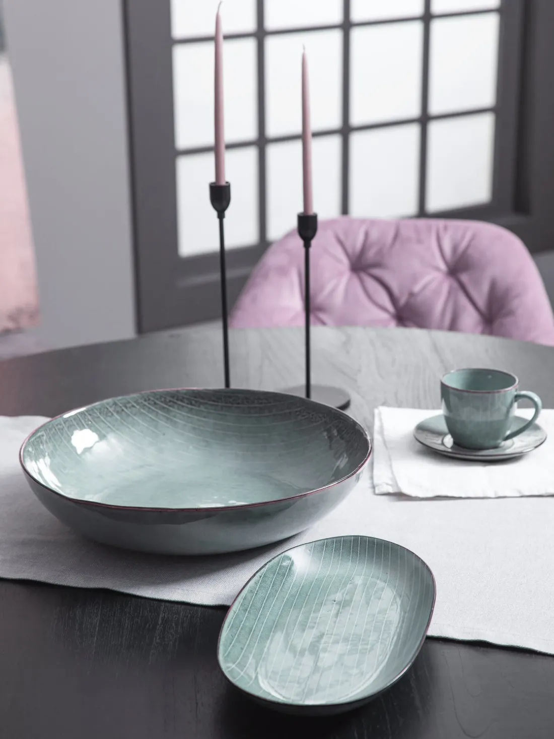 Ensaladera artesanal Nordic Sea, Ø 34 cm