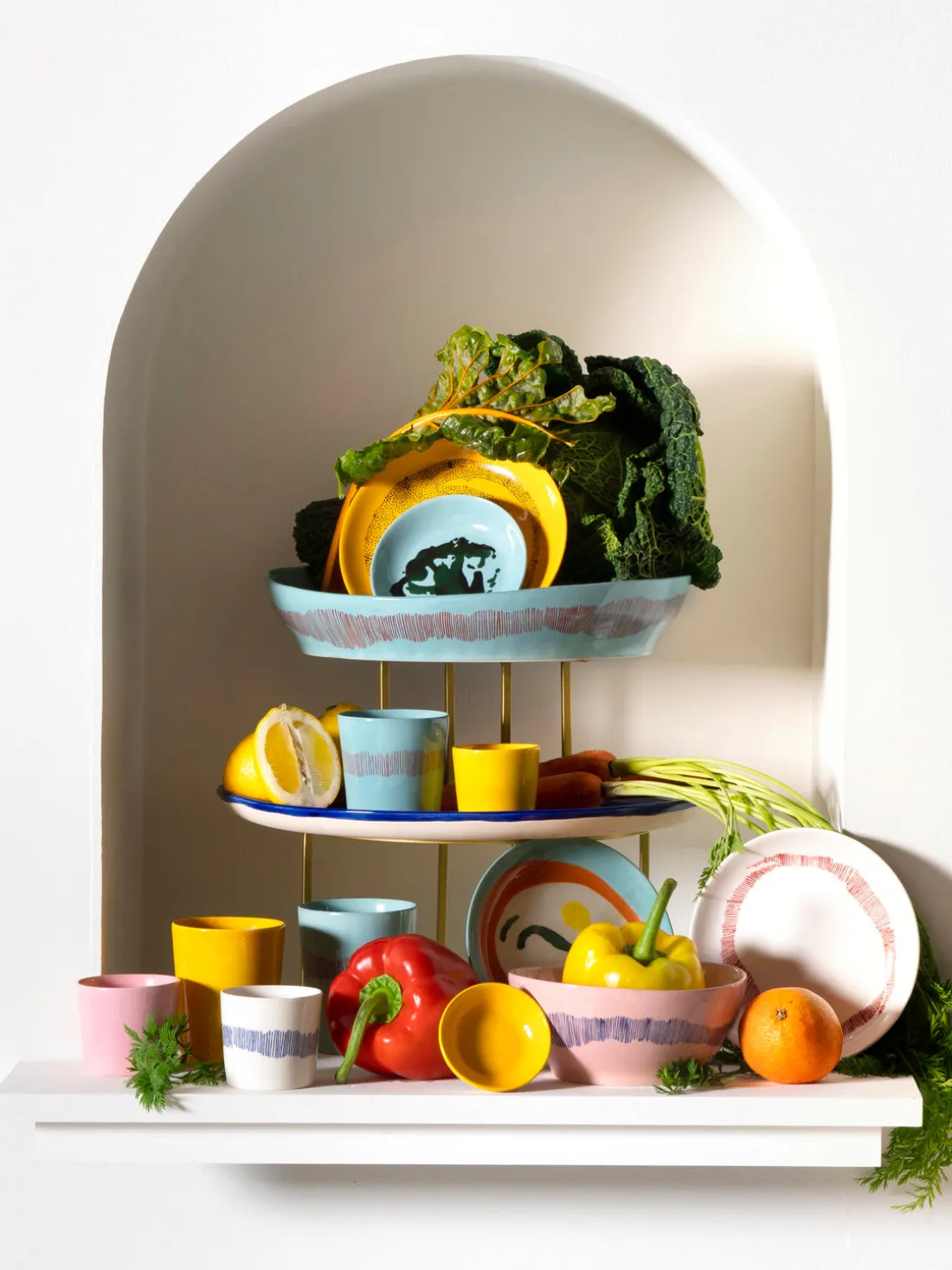 Ensaladera con esmalte reactivo Feast