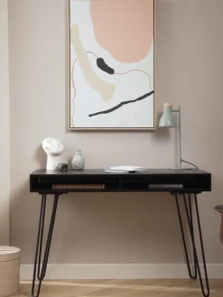 Escritorio de madera de mango y metal Tova