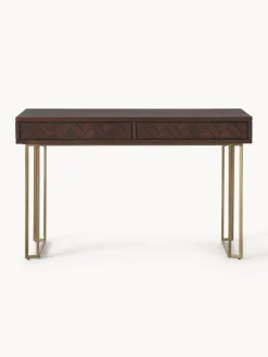 Escritorio de madera de mango con diseño de espiga Luca