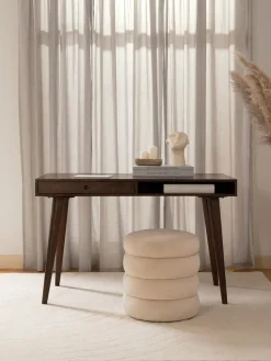 Escritorio de madera maciza con cajón Tova