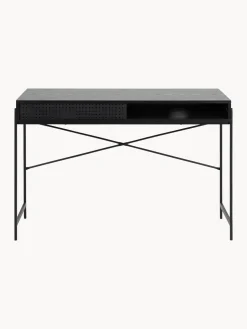 Escritorio estrecho de madera Angus