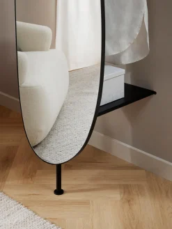 Espejo de pared con perchero y estante Ophelia