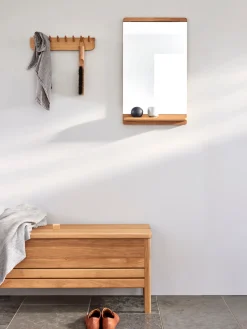 Espejo de pared de madera Rim