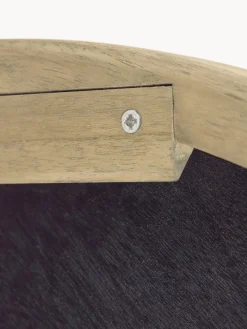 Espejo de pared redondo con marco de madera de mindi Alum