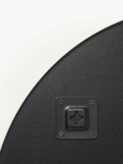 Espejo de pared redondo con estante de madera Kenny