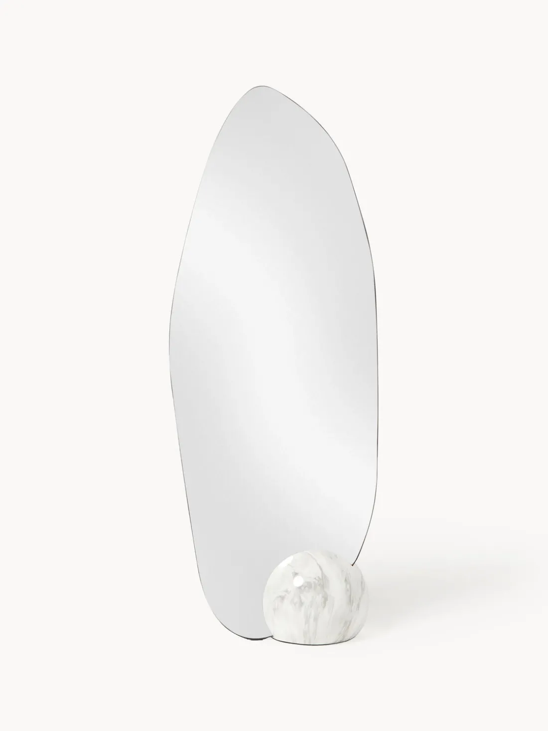 Espejo de pie con base en look mármol Bonita