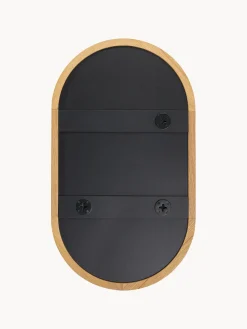 Espejo ovalado de pared con marco de roble Avery