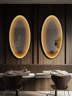 Espejo ovalado Foggy, 90 x 180 cm