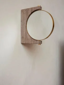 Espejo tocador redondo de mármol de pared Pepe