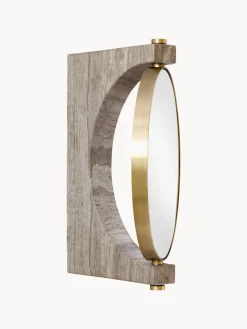 Espejo tocador redondo de mármol de pared Pepe