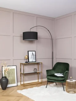 Estantería con estantes de vidrio en look mármol Aruba