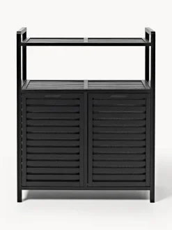 Estantería de baño de bambú con cestos de ropa Kit