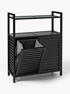 Estantería de baño de bambú con cestos de ropa Kit