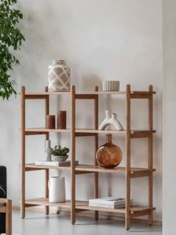 Estantería de madera de acacia Cannes