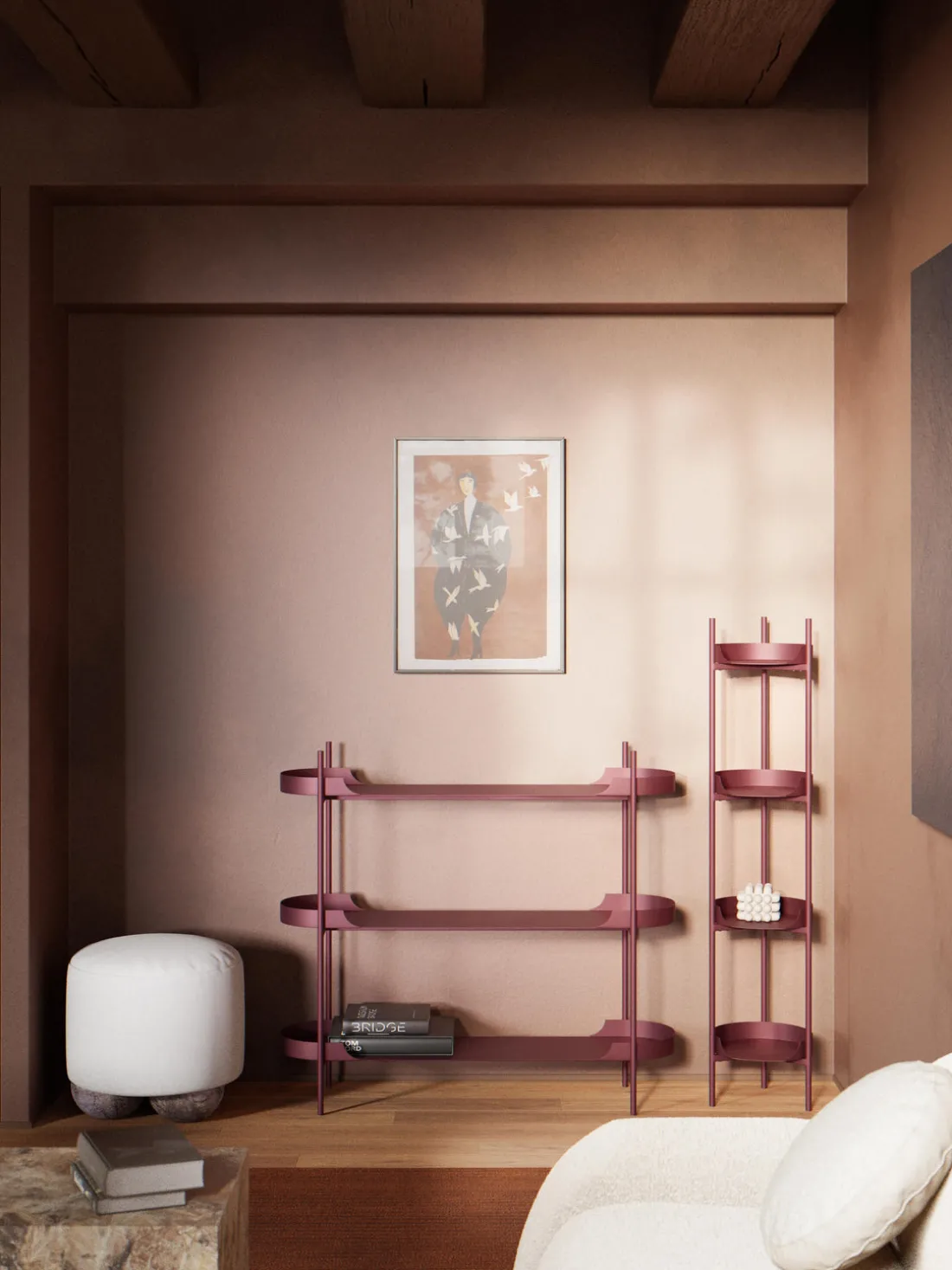 Estantería de metal estrecha Taru