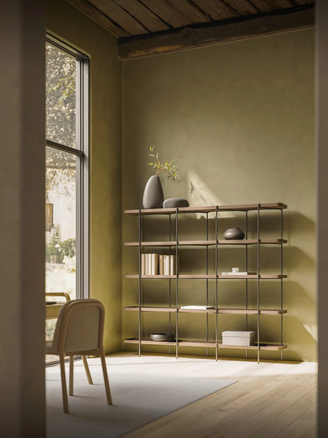 Estantería grande de madera Renne