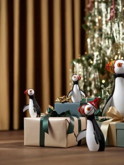 Figura decorativa de madera de haya Puffin