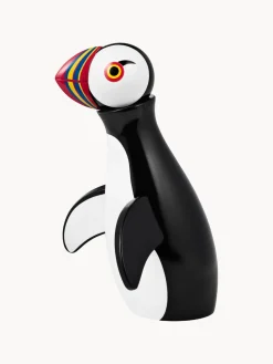 Figura decorativa de madera de haya Puffin