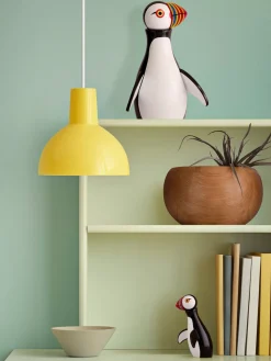 Figura decorativa de madera de haya Puffin