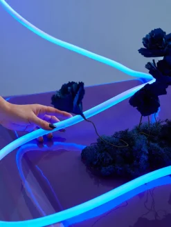 Flor artificial artesanal Ice Poppy