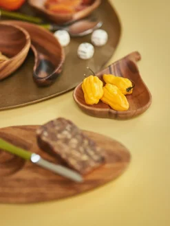 Frutero artesanal de madera de acacia Fruit, 2 uds.