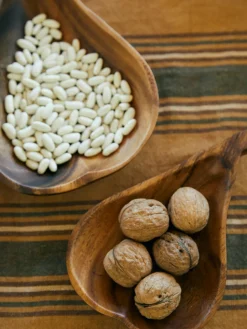 Frutero artesanal de madera de acacia Fruit, 2 uds.