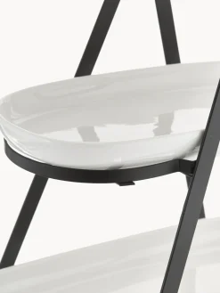 Fuente 3 pisos de porcelana Tower, con las bandejas extríbles