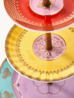 Fuente 3 pisos de porcelana artesanal Grandpa