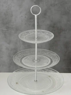 Fuente 3 pisos de vidrio Relief