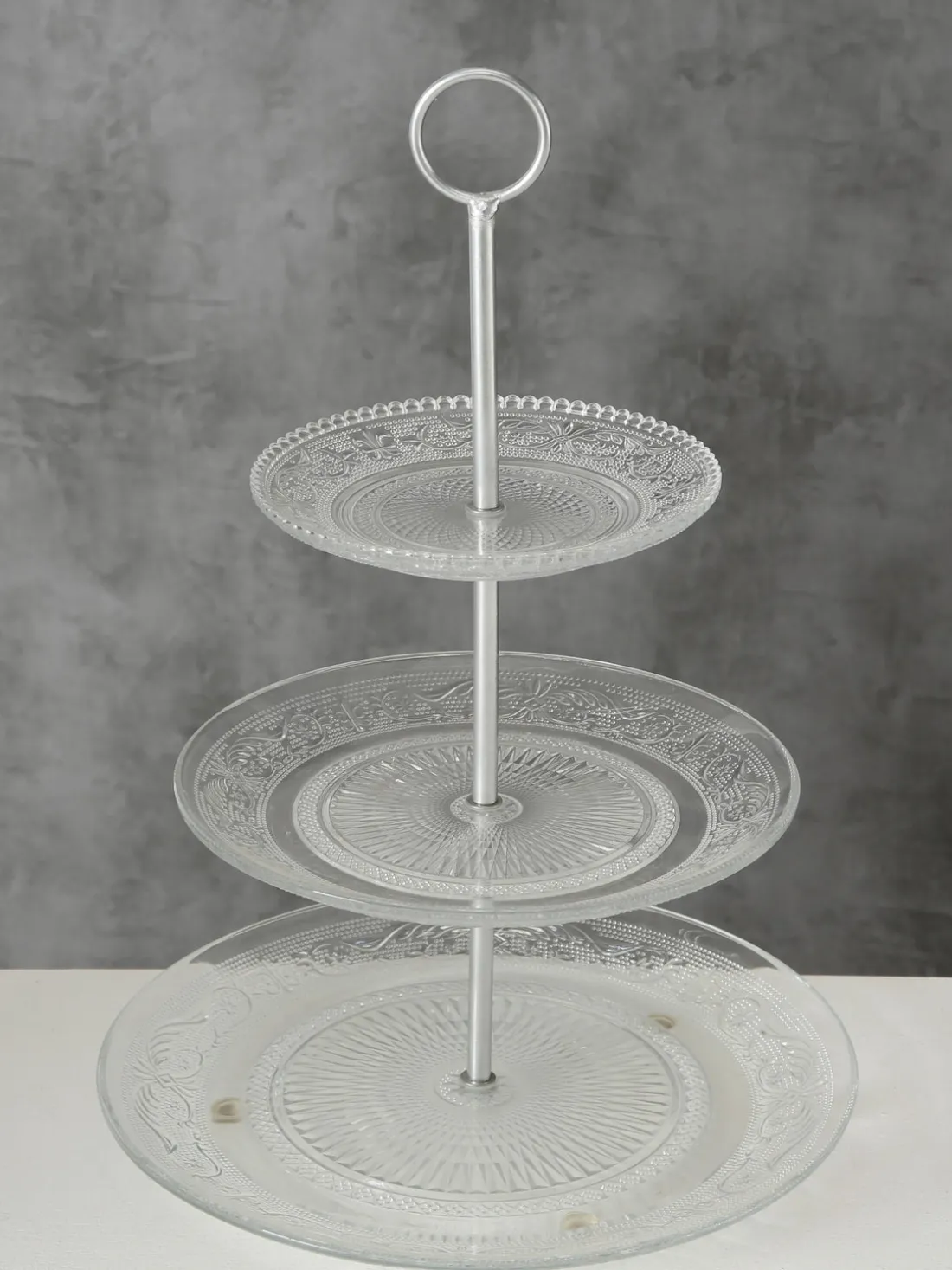 Fuente 3 pisos de vidrio Relief