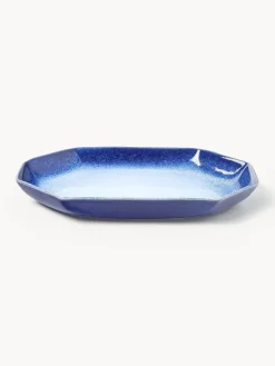 Fuente artesanal con esmalte reactivo Vinci