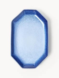 Fuente artesanal con esmalte reactivo Vinci