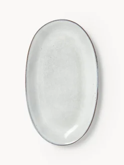 Fuente artesanal de gres Nordic Sand, 30 cm