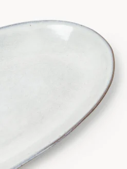 Fuente artesanal de gres Nordic Sand, 30 cm