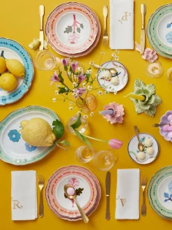 Fuente artesanal de porcelana Floreal