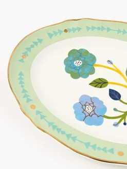 Fuente artesanal de porcelana Floreal